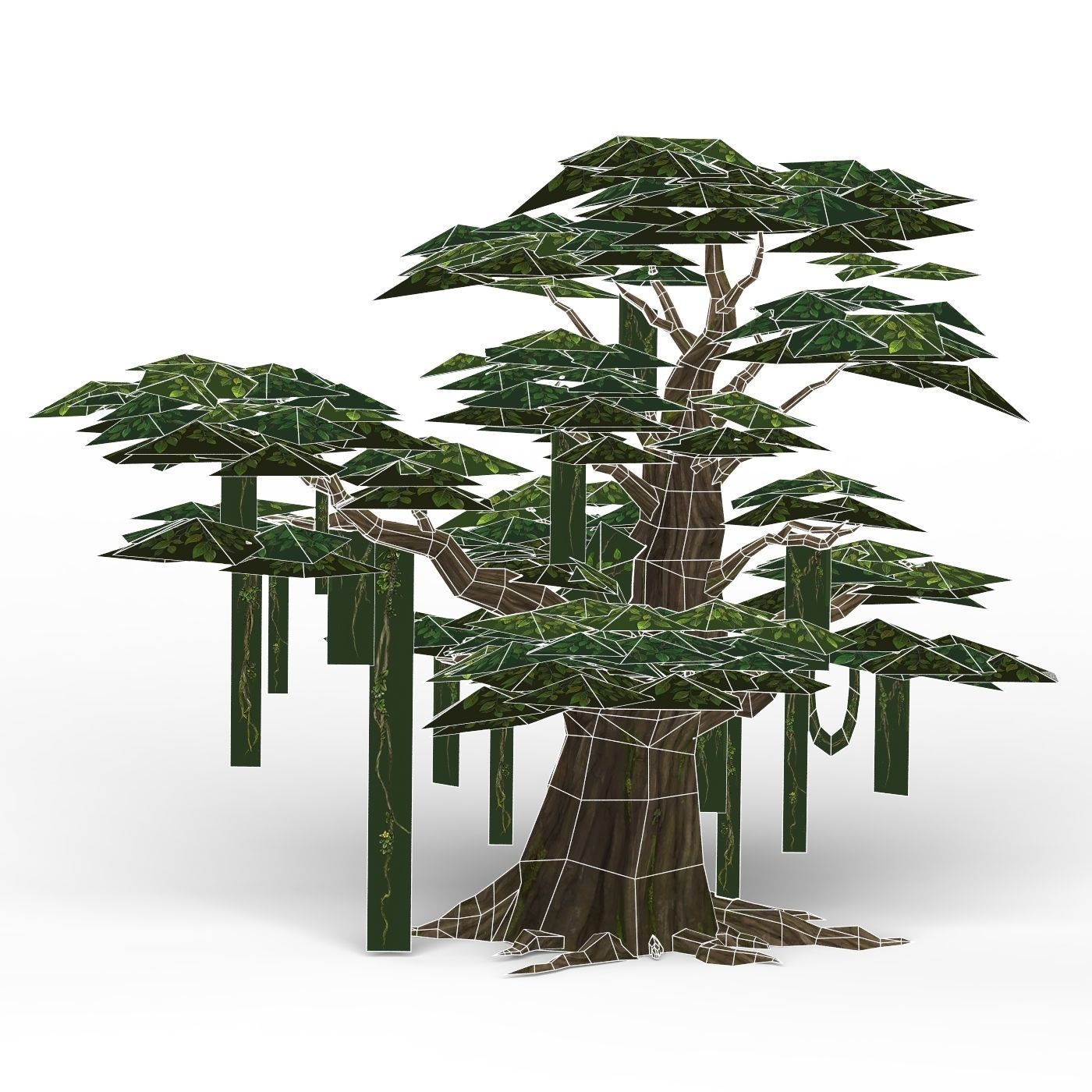 Game Ready Fantasy Tree 09 Low-poly 3D model_4