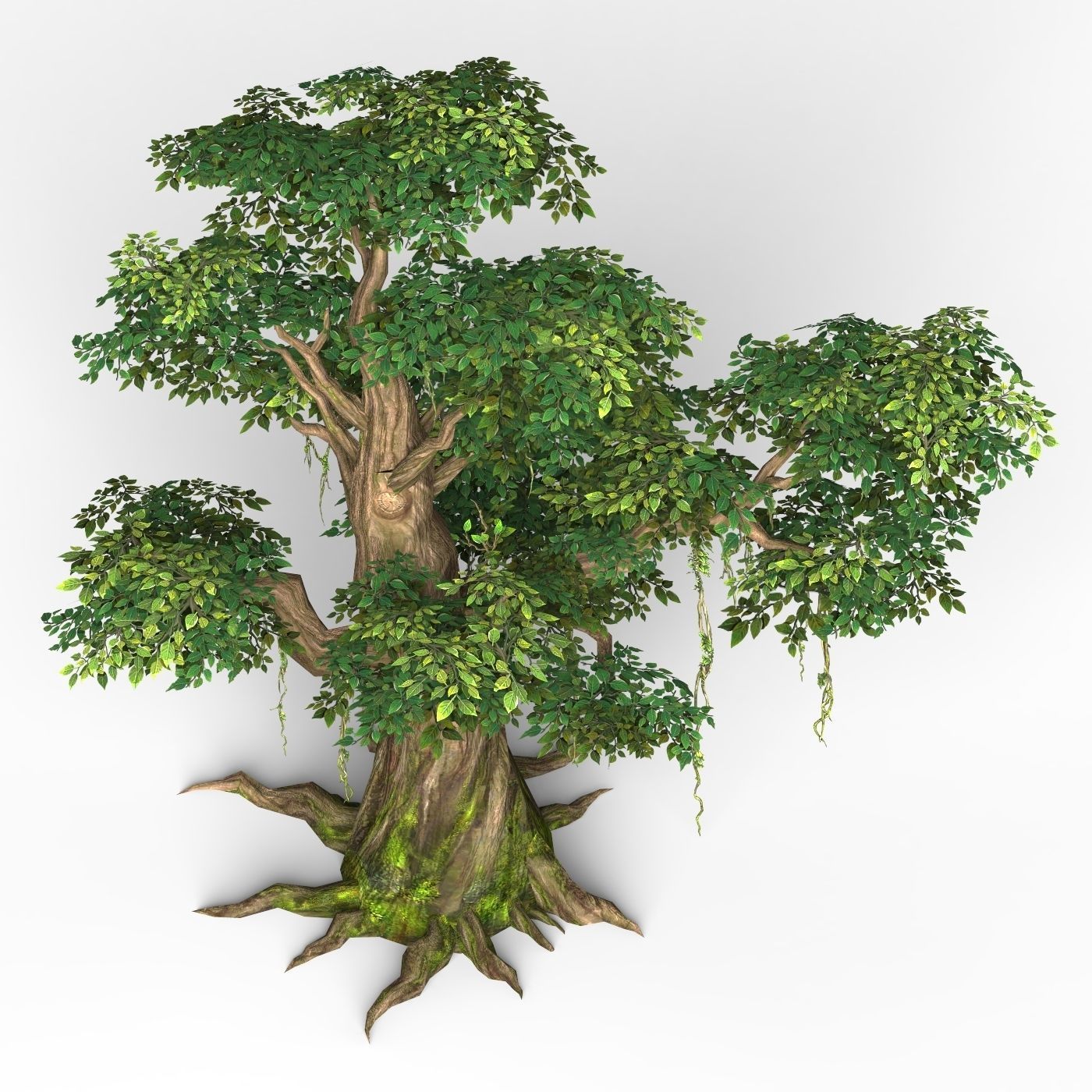 Game Ready Fantasy Tree 09 Low-poly 3D model_3