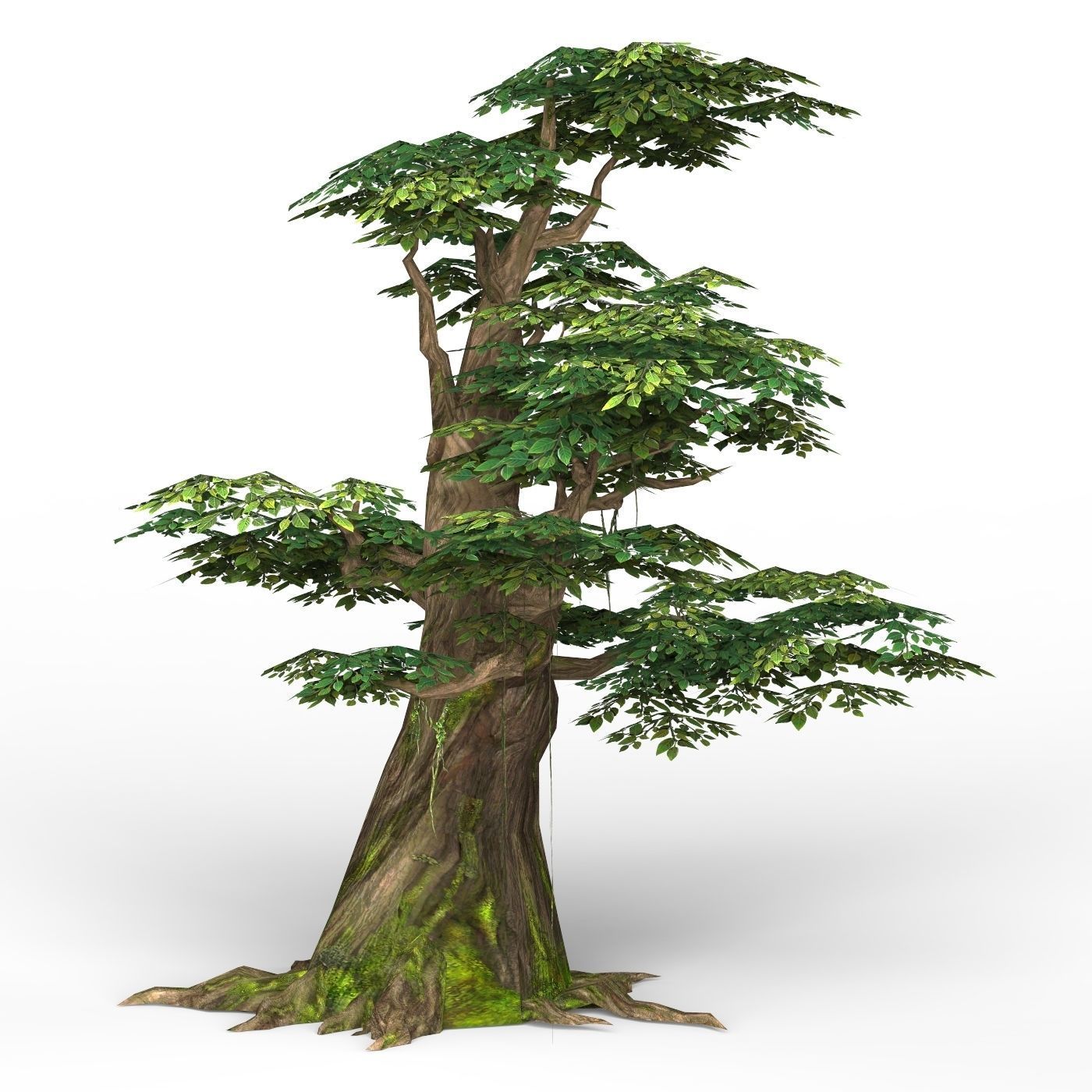 Game Ready Fantasy Tree 09 Low-poly 3D model_2