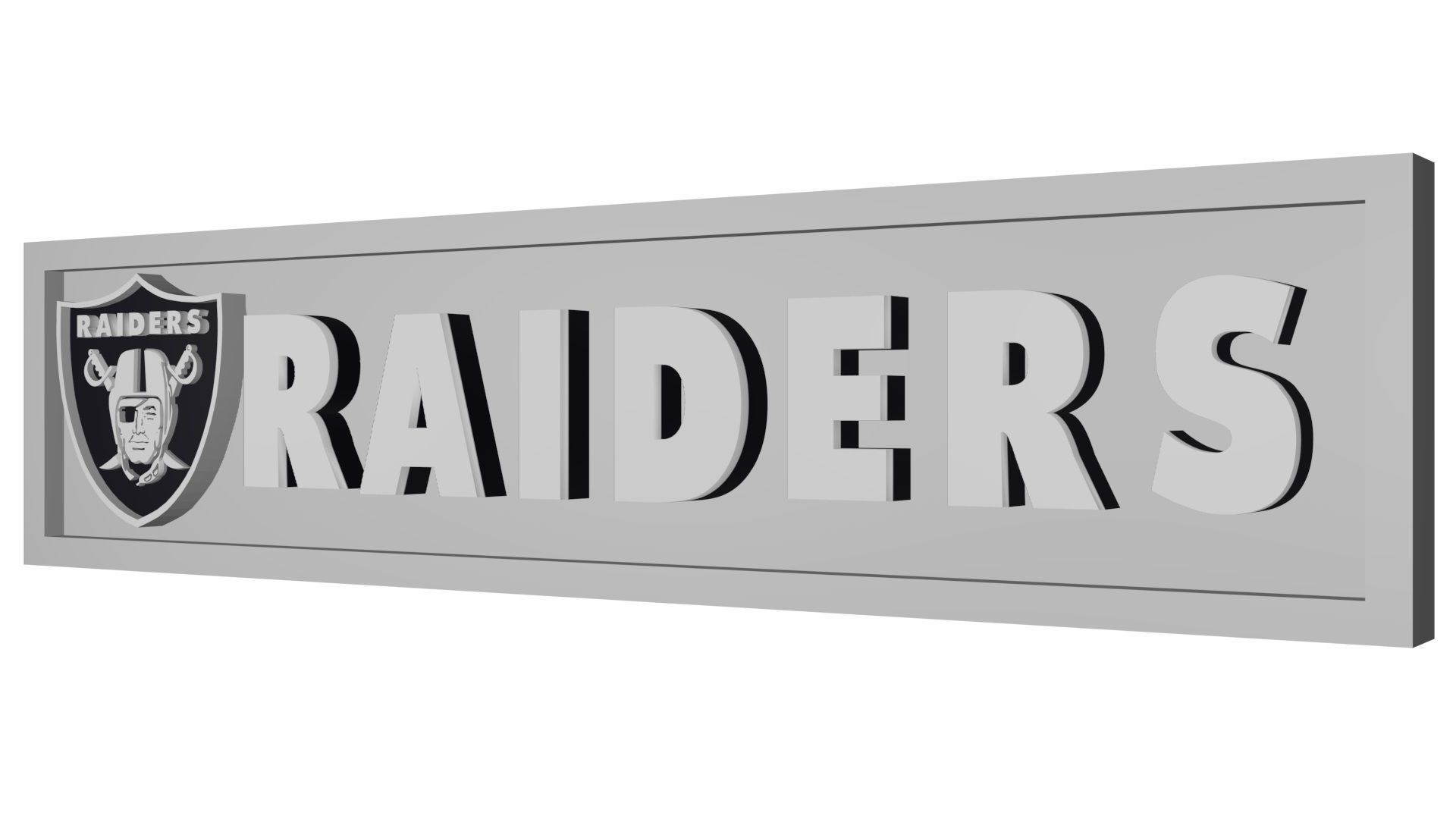 Raiders logo plate 3D model_1