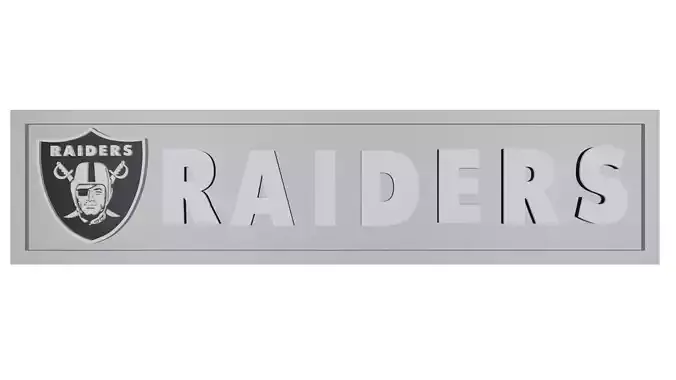 Raiders logo plate 3D model