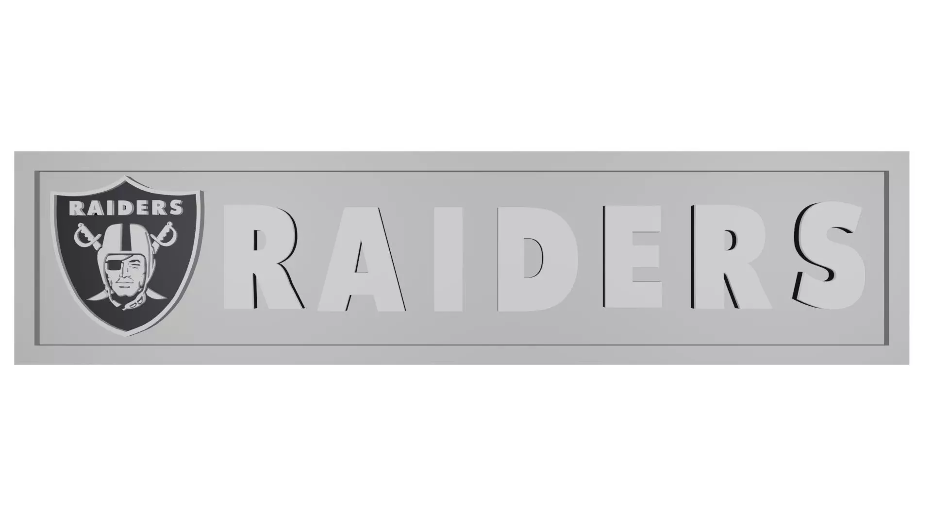 Raiders logo plate 3D model_0
