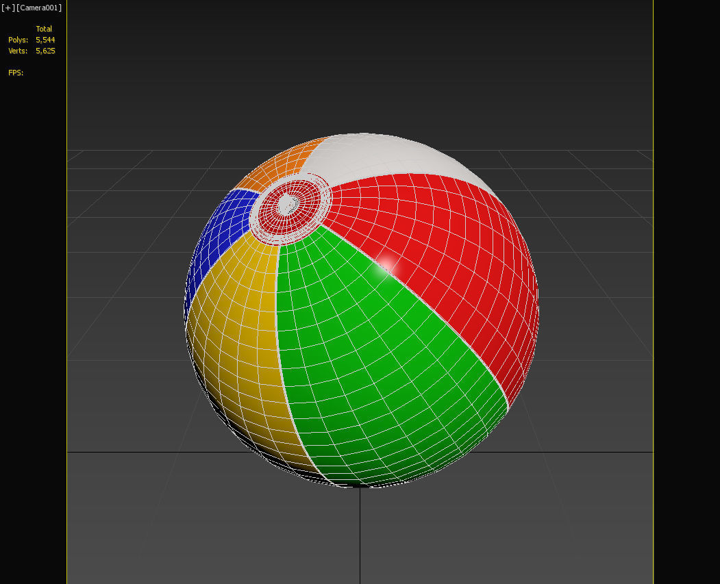 Beach ball 3D model_9