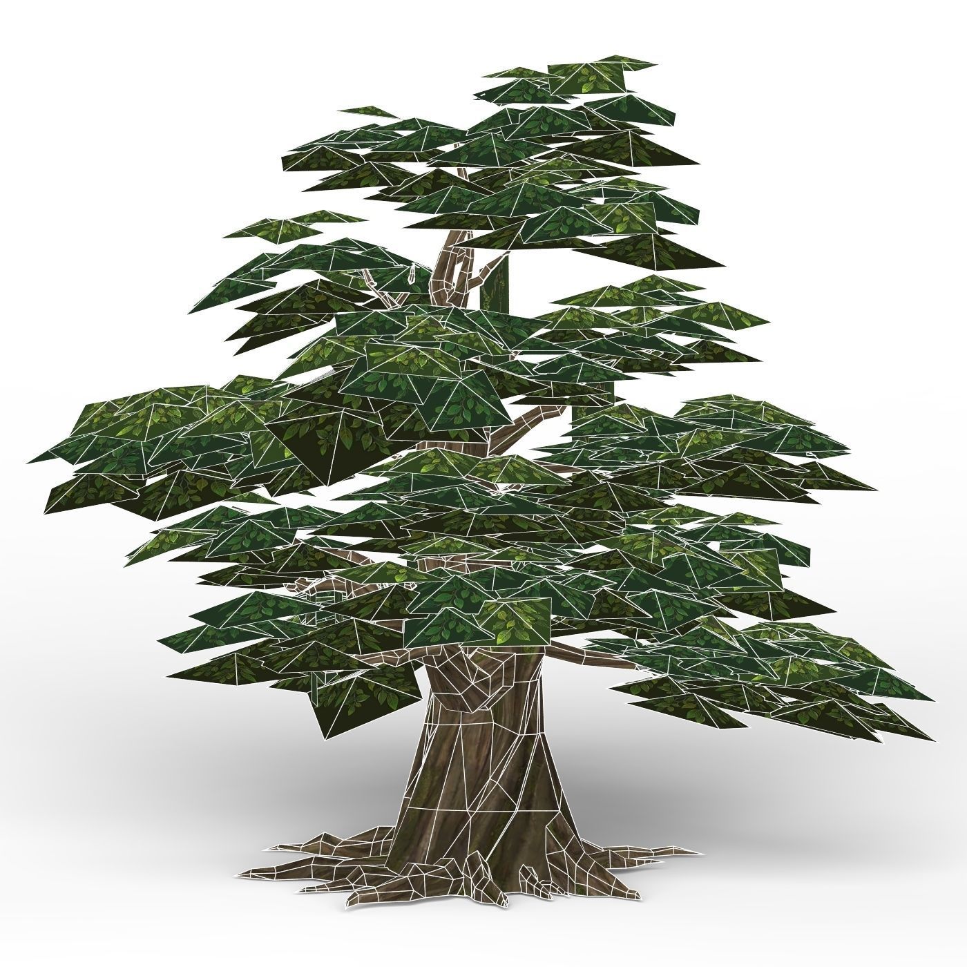 Game Ready Fantasy Tree 11 Low-poly 3D model_4
