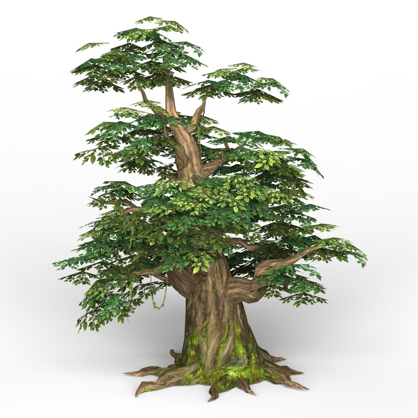 Game Ready Fantasy Tree 11 Low-poly 3D model_2