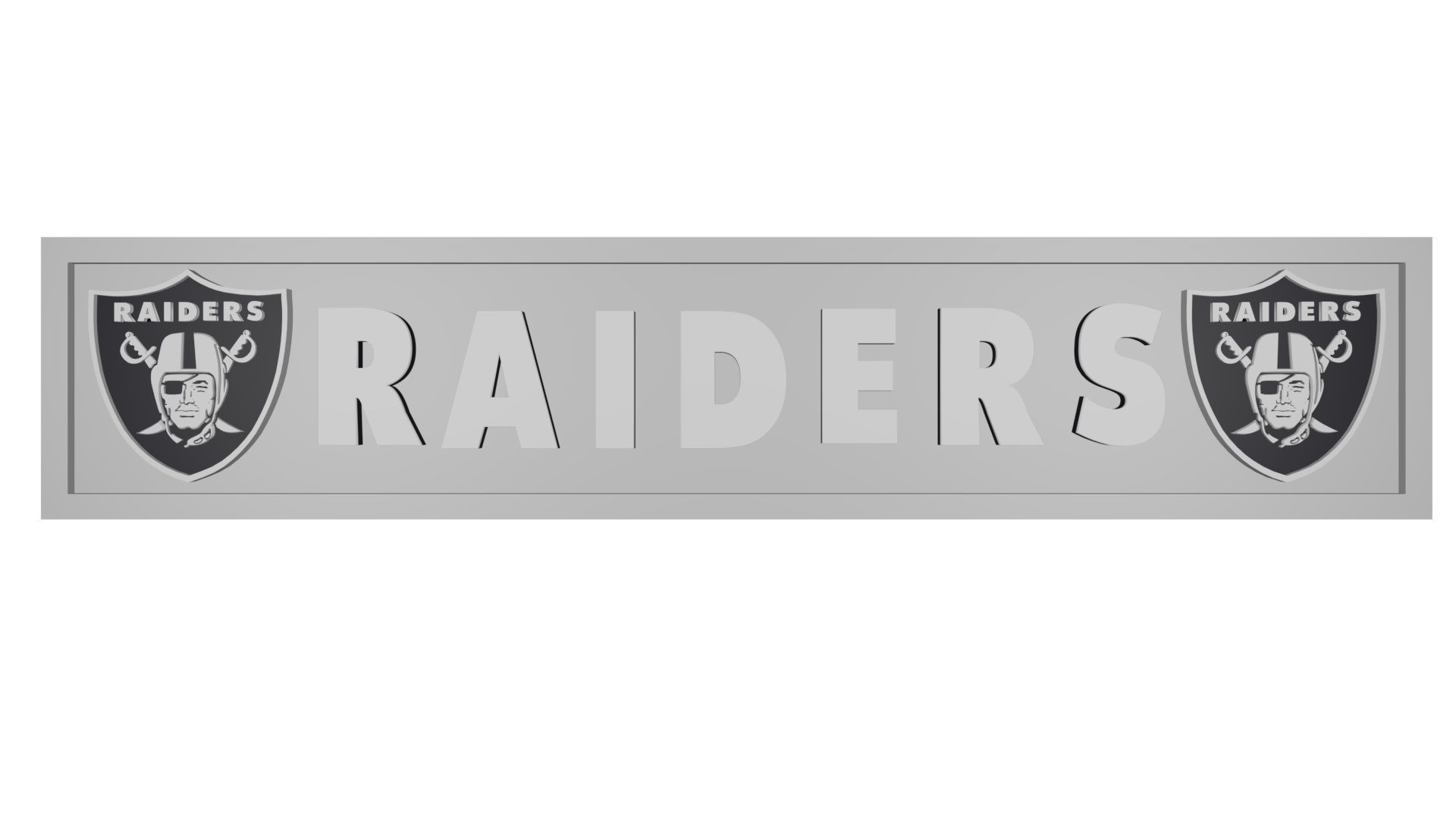 Raiders logo plate 3D model_3