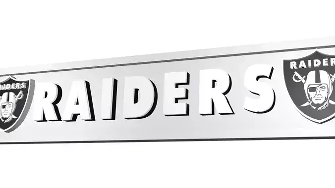 Raiders logo plate 3D model