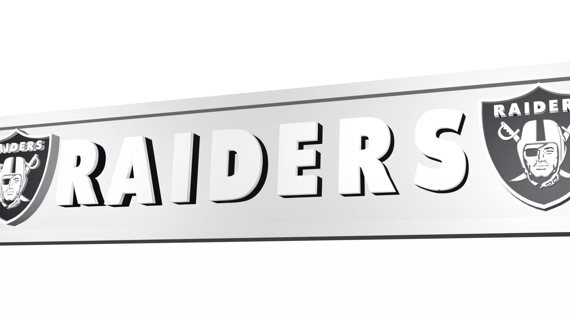 Raiders logo plate 3D model_0
