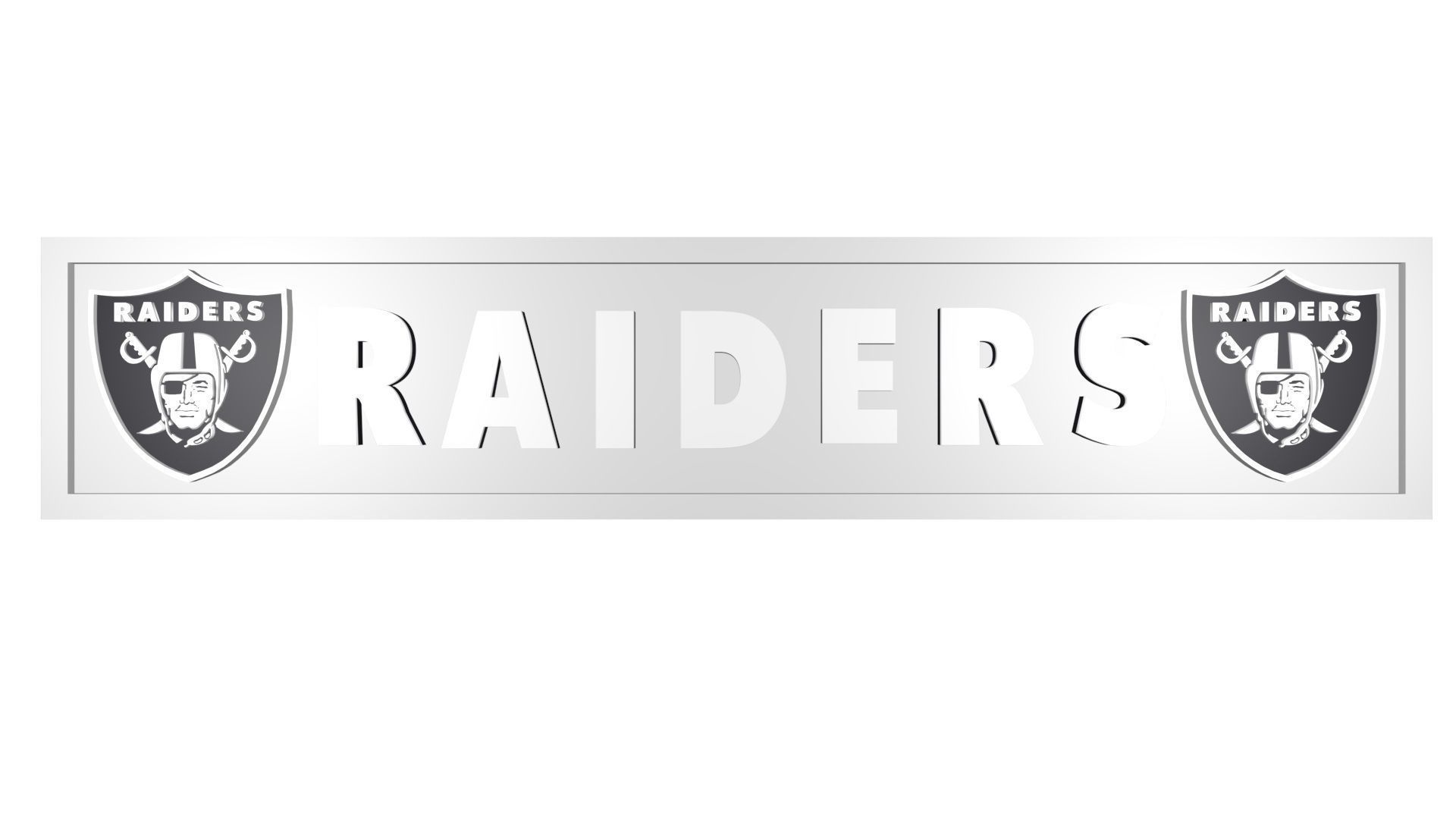 Raiders logo plate 3D model_1