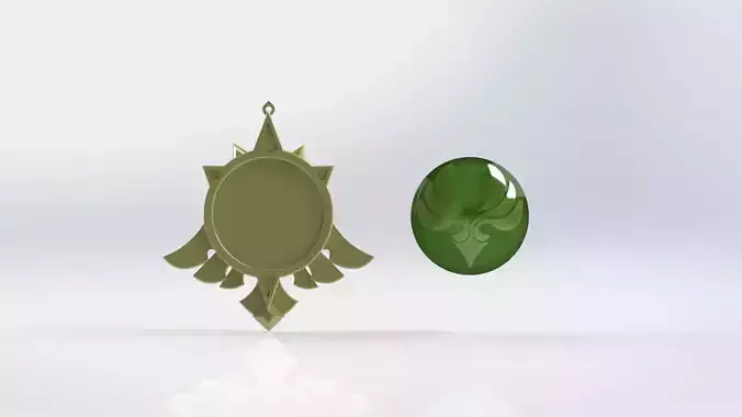 Genshin Impact Elemental amulet - Anemo- Wind for cosplay