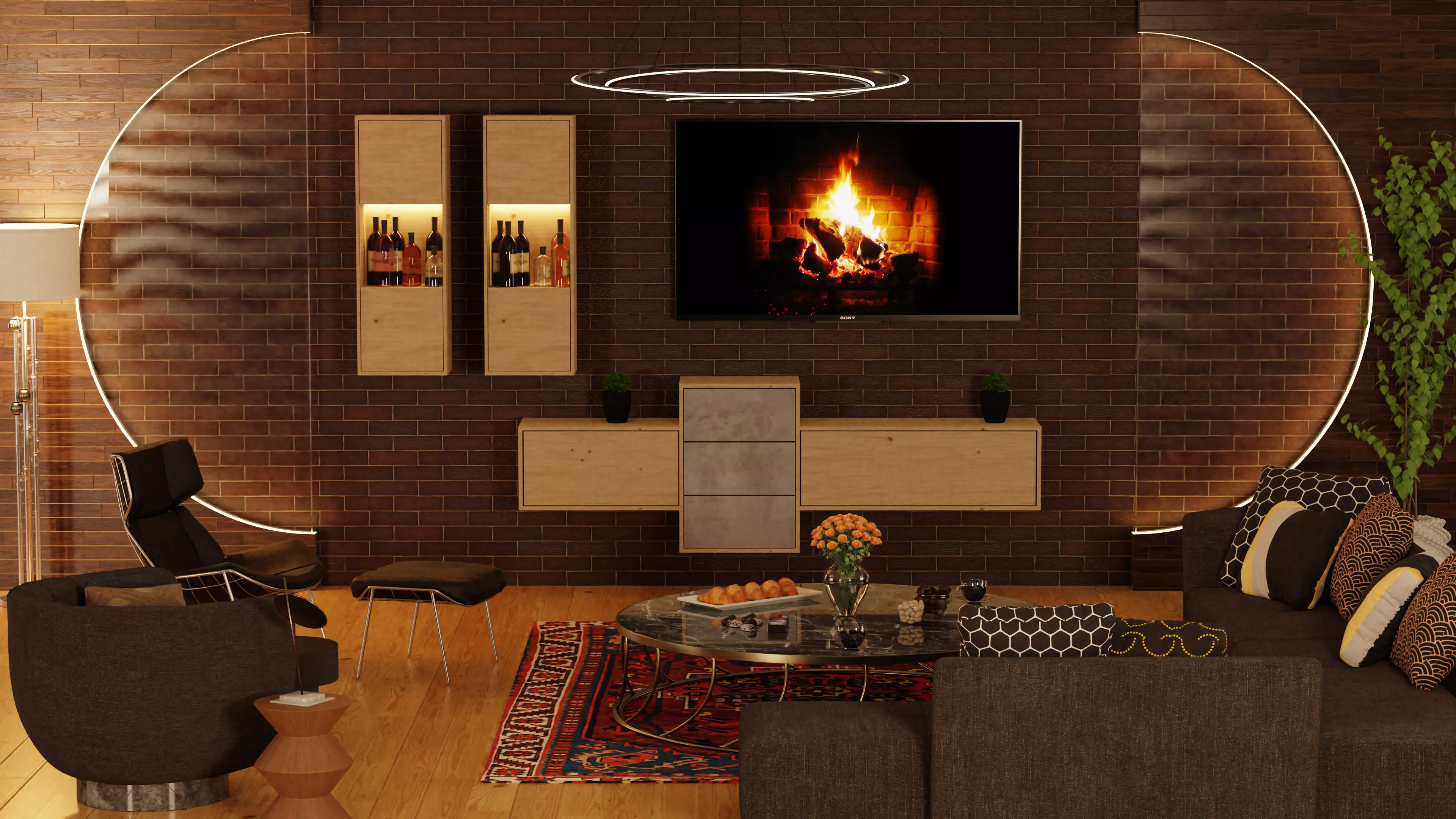 AlphaB2B CITY6031 Tv Set Free low-poly 3D model