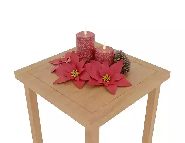 Christmas Poinsettia Flower Decoration