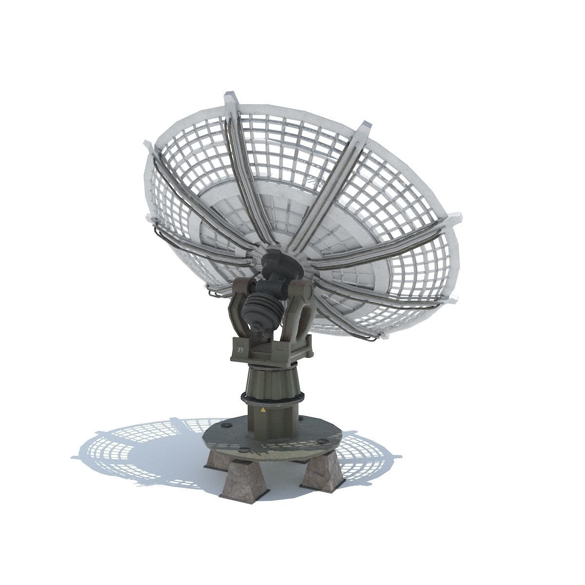 Huge Satellite Dish  Low-poly 3D model_2