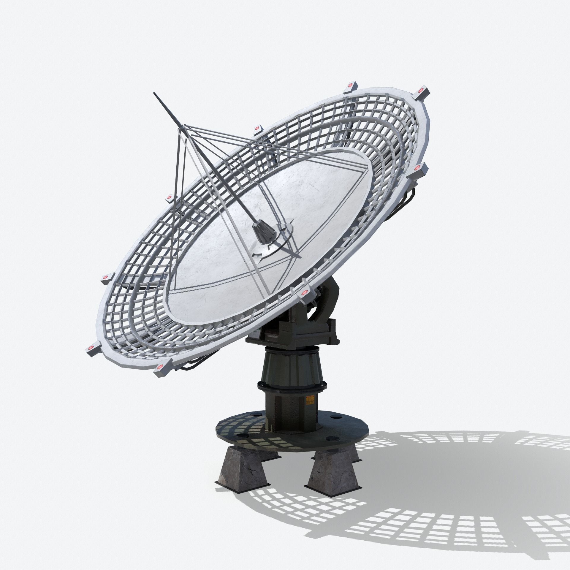 Huge Satellite Dish  Low-poly 3D model_8