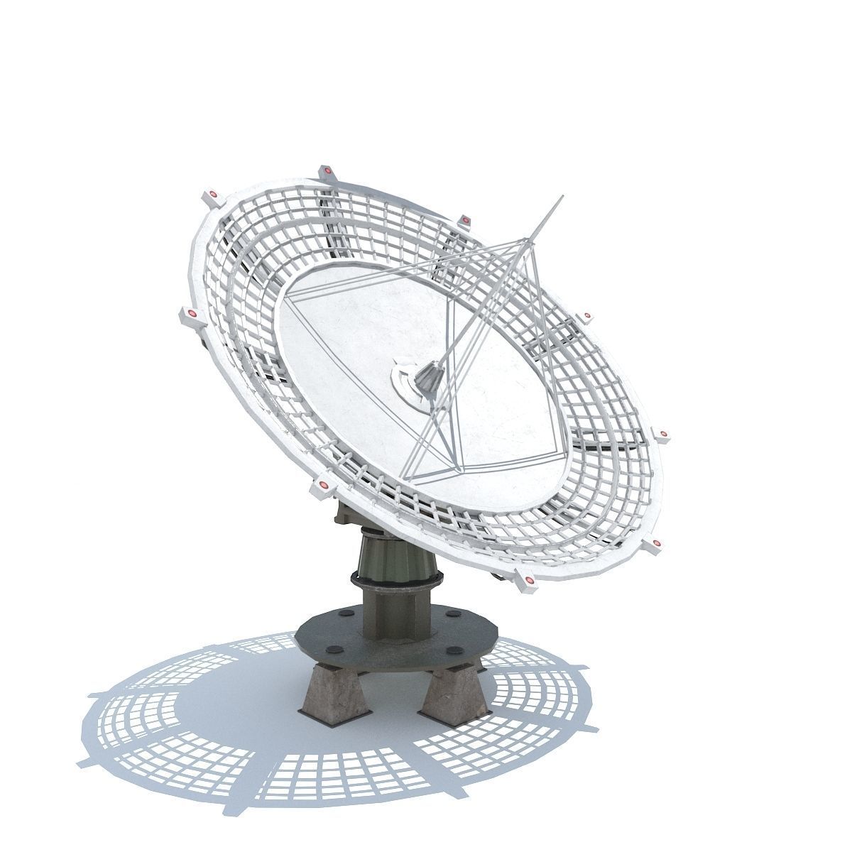 Huge Satellite Dish  Low-poly 3D model_1