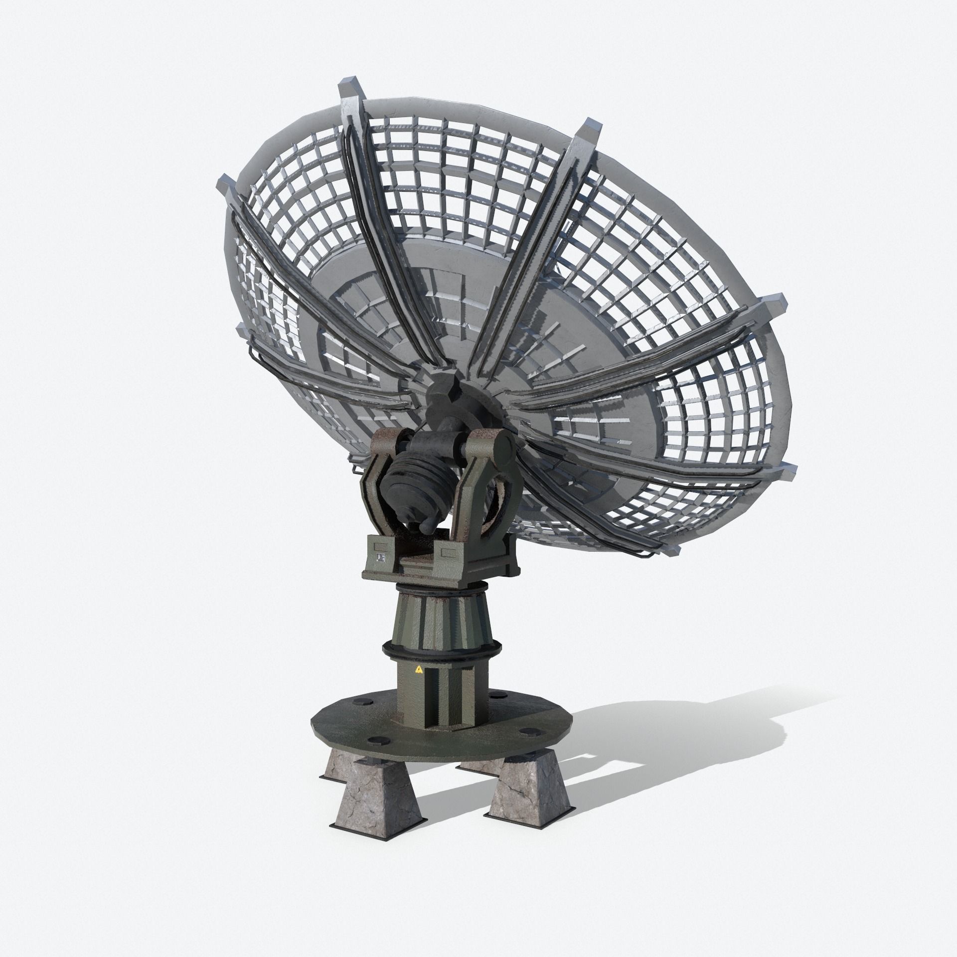 Huge Satellite Dish  Low-poly 3D model_9