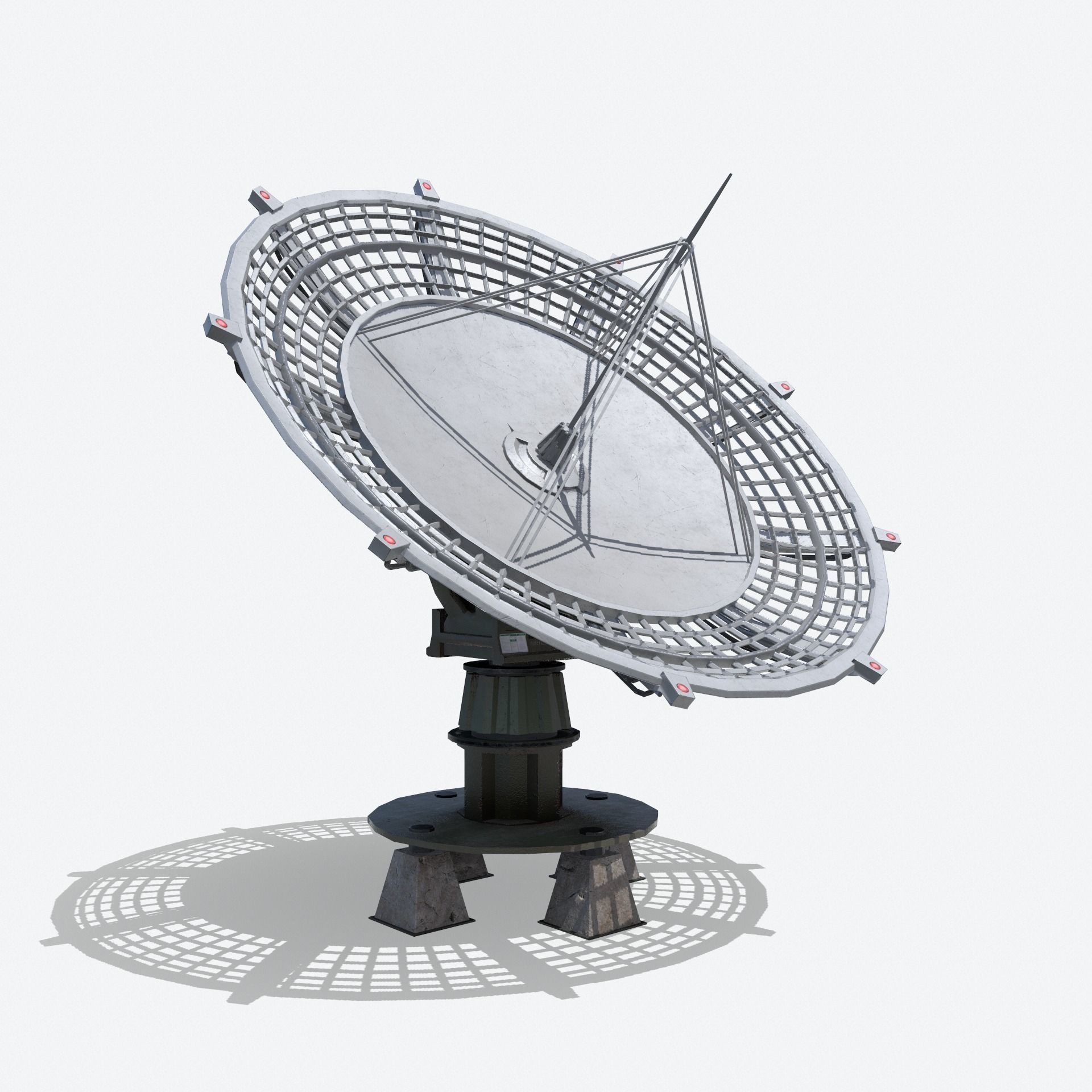 Huge Satellite Dish  Low-poly 3D model_10