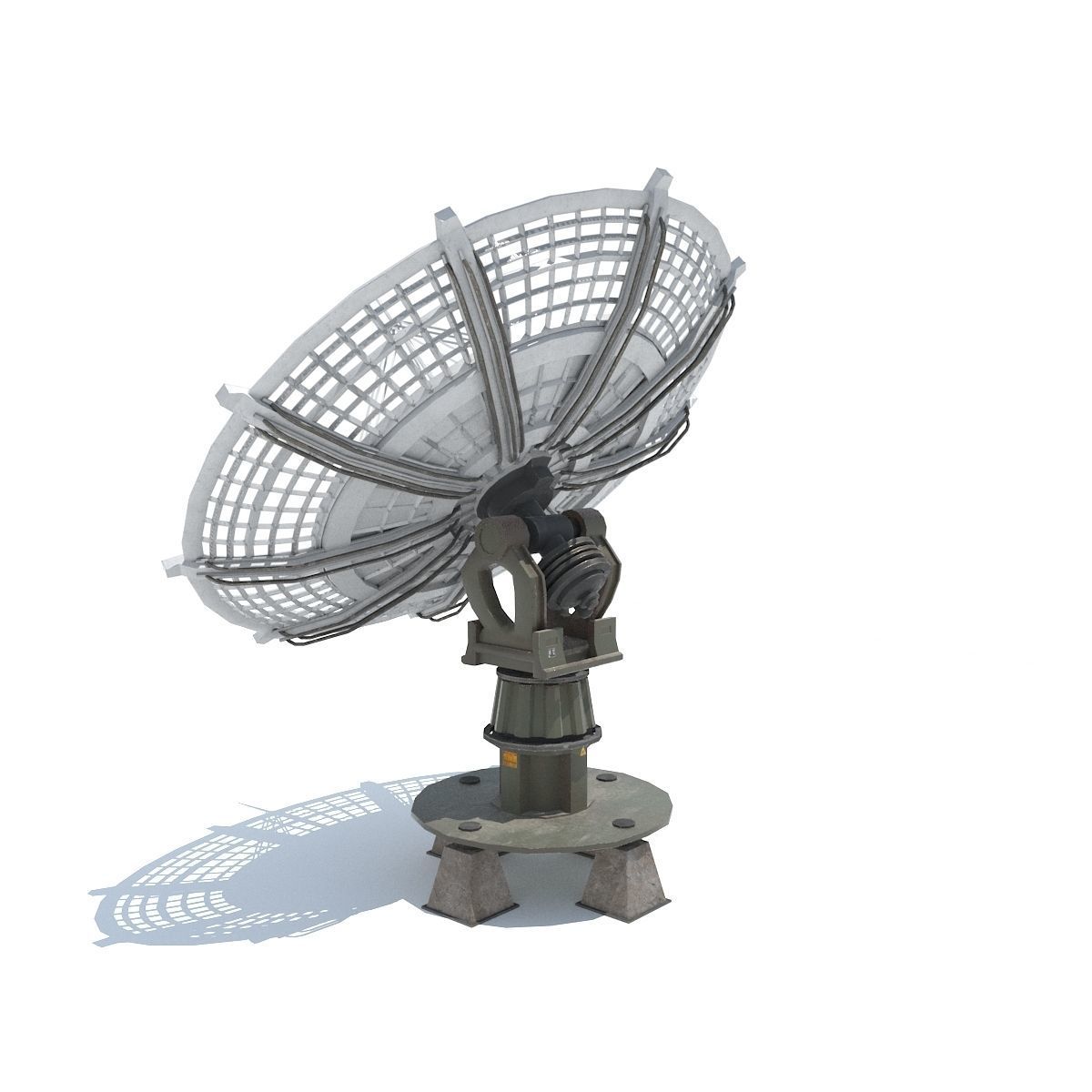 Huge Satellite Dish  Low-poly 3D model_3