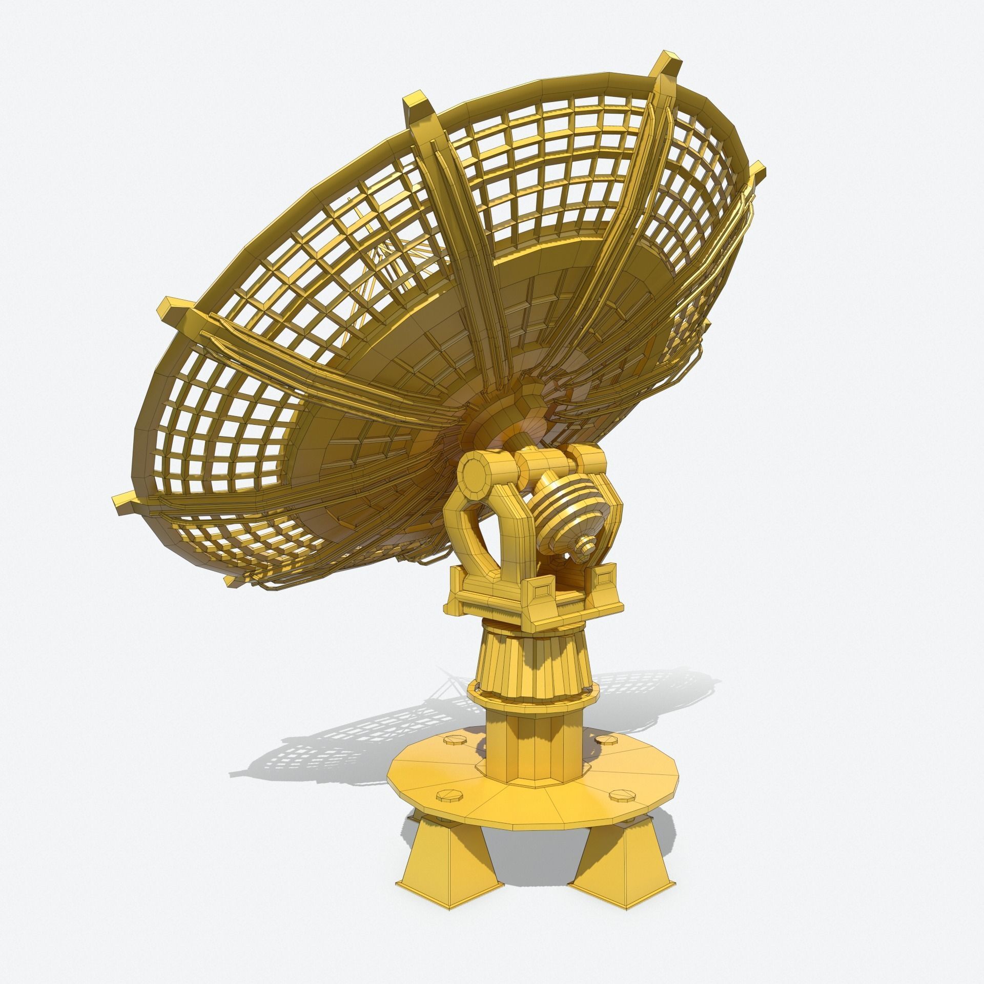 Huge Satellite Dish  Low-poly 3D model_16