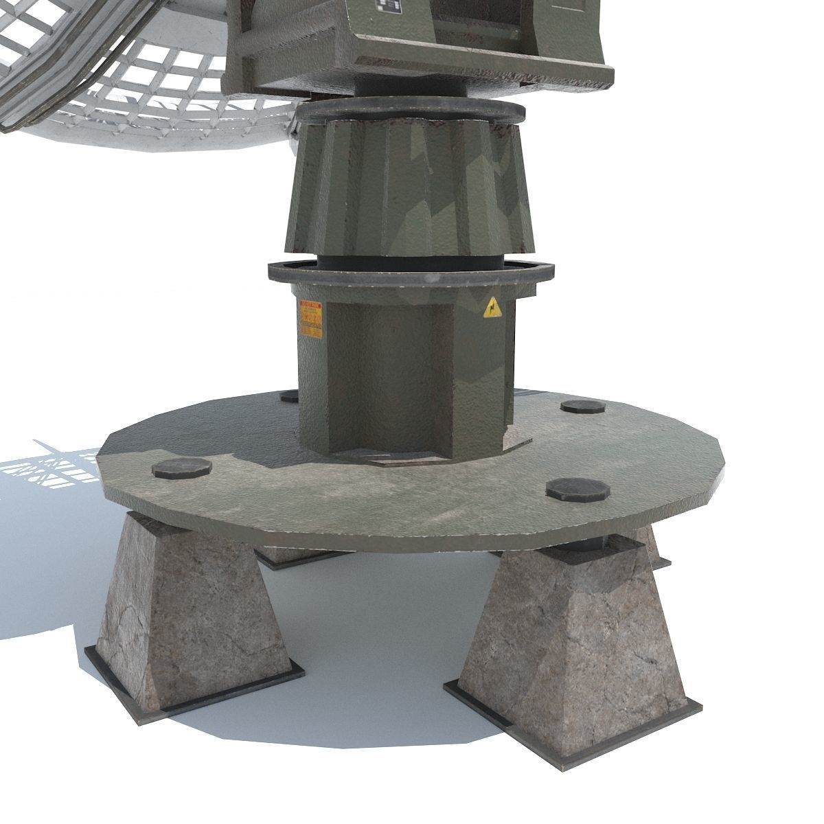 Huge Satellite Dish  Low-poly 3D model_5