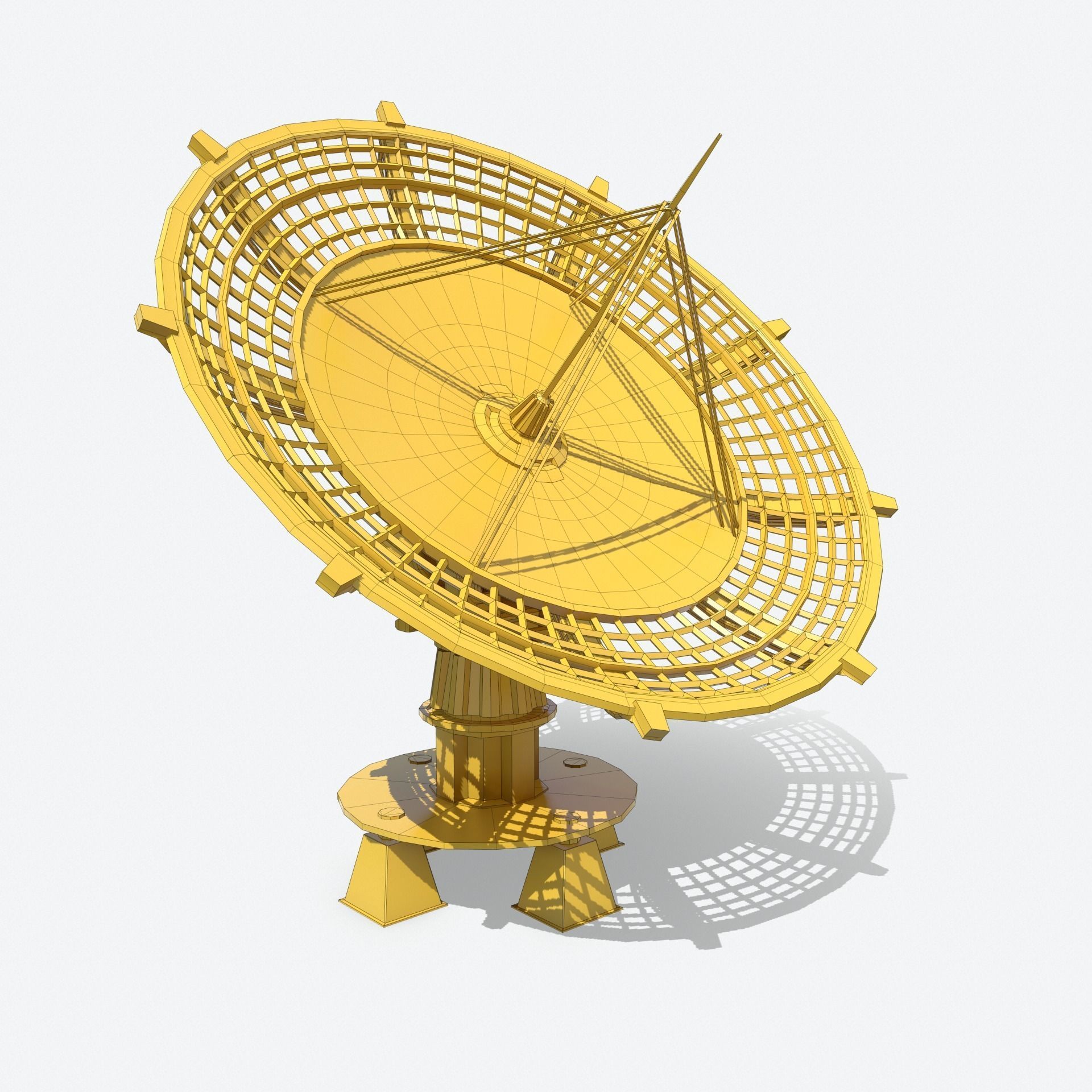 Huge Satellite Dish  Low-poly 3D model_13