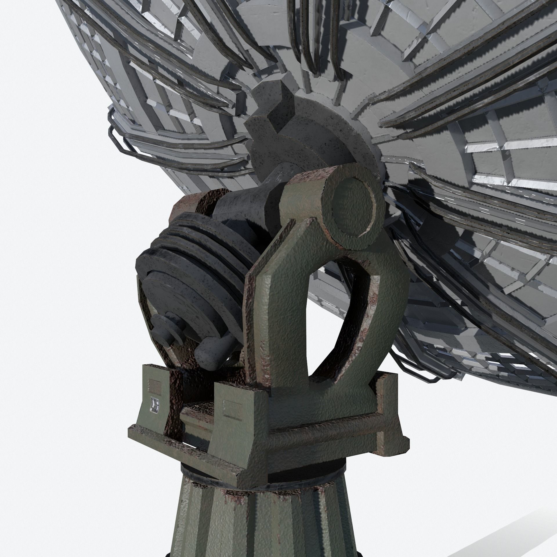 Huge Satellite Dish  Low-poly 3D model_11