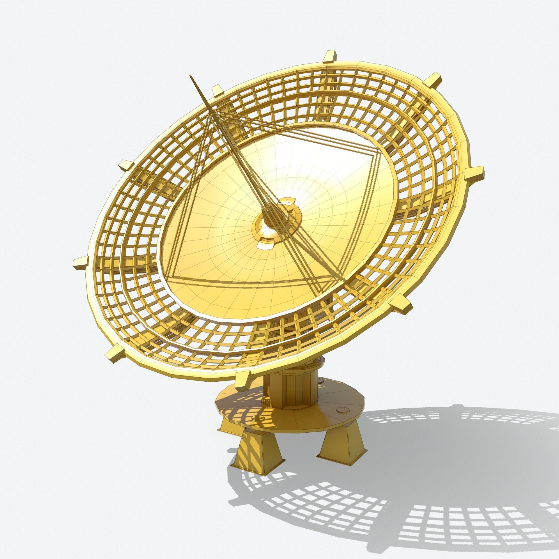 Huge Satellite Dish  Low-poly 3D model_15