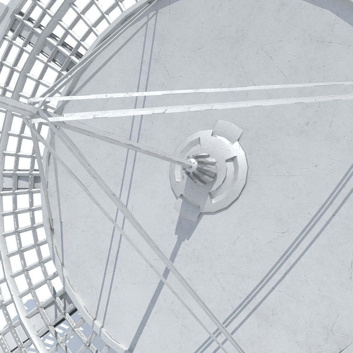 Huge Satellite Dish  Low-poly 3D model_6