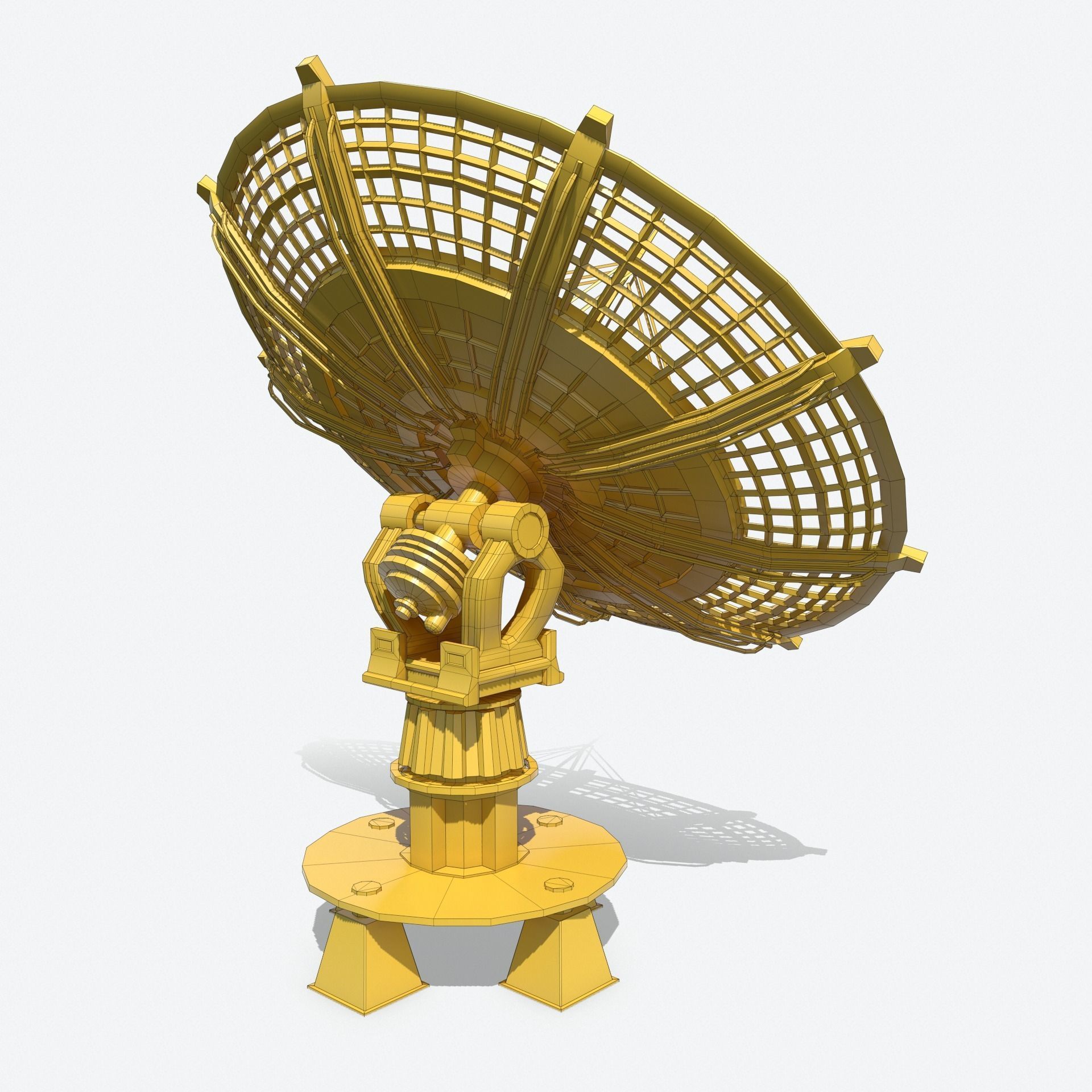 Huge Satellite Dish  Low-poly 3D model_17