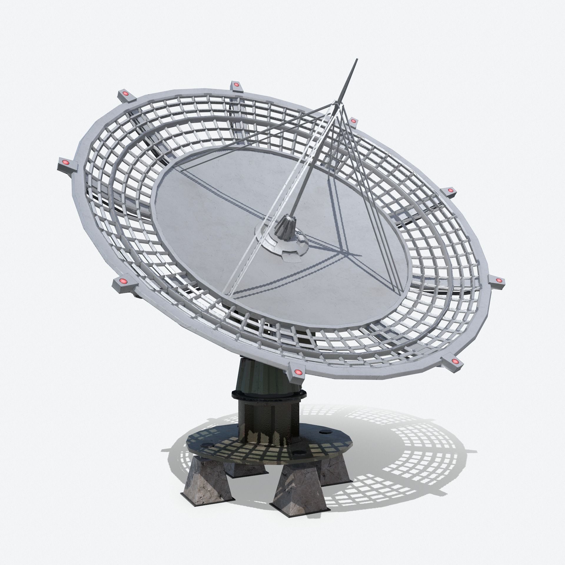 Huge Satellite Dish  Low-poly 3D model_7