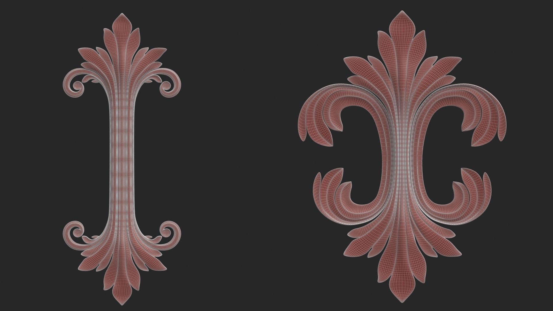 9 Ornament Samples with flat backside 3D print model_13