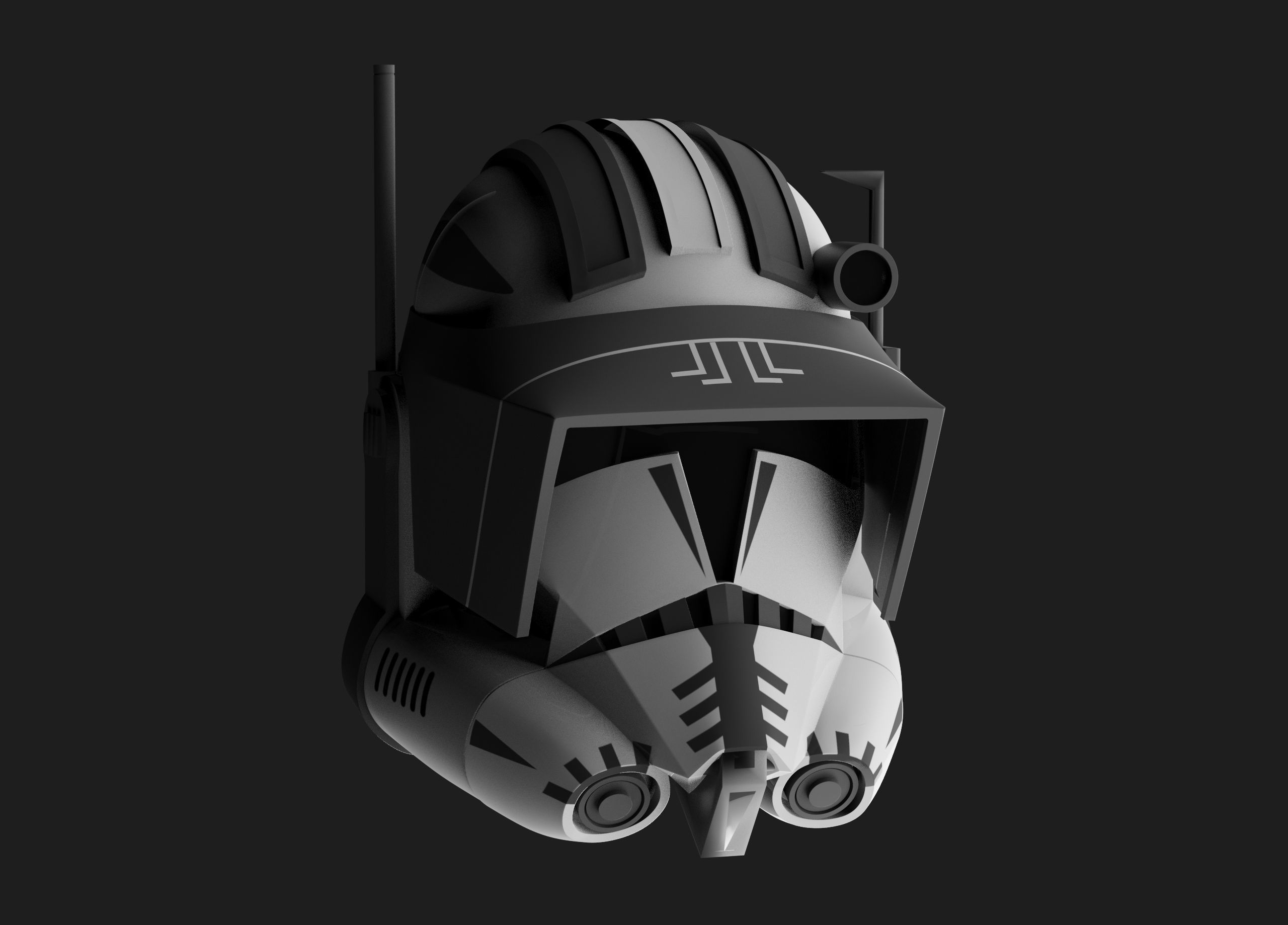 Commander Cody - Vaughn Helmet TCW - 3D Print Files STL 3D print model_3