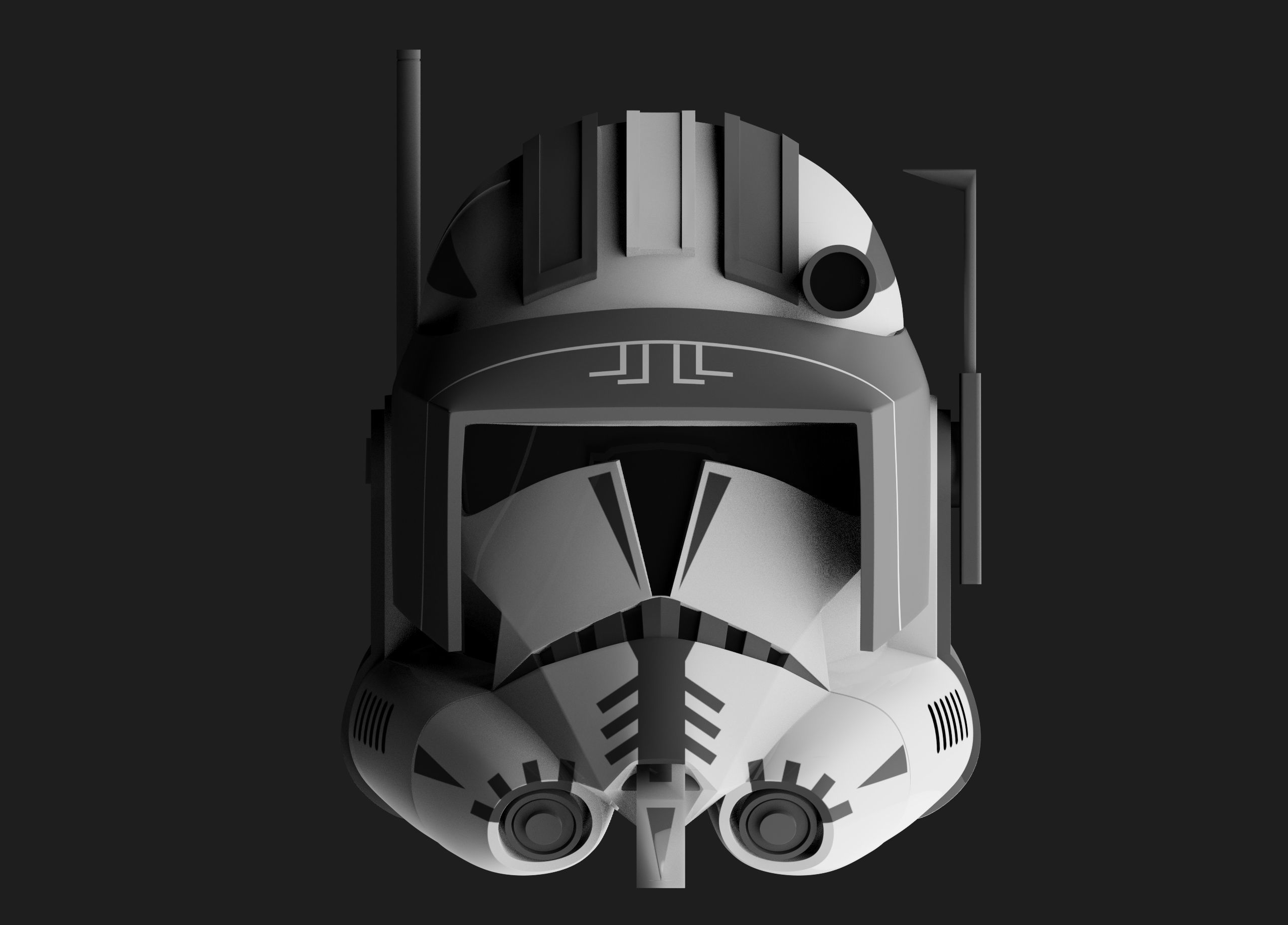 Commander Cody - Vaughn Helmet TCW - 3D Print Files STL 3D print model_2