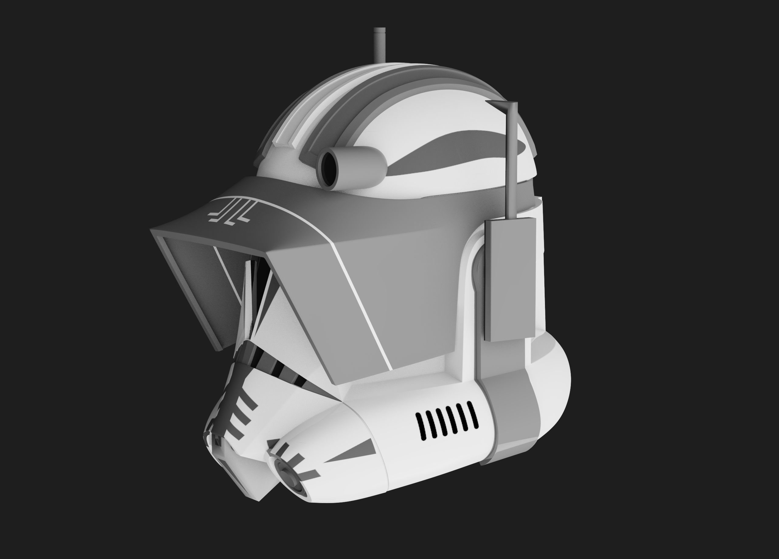 Commander Cody - Vaughn Helmet TCW - 3D Print Files STL 3D print model_1