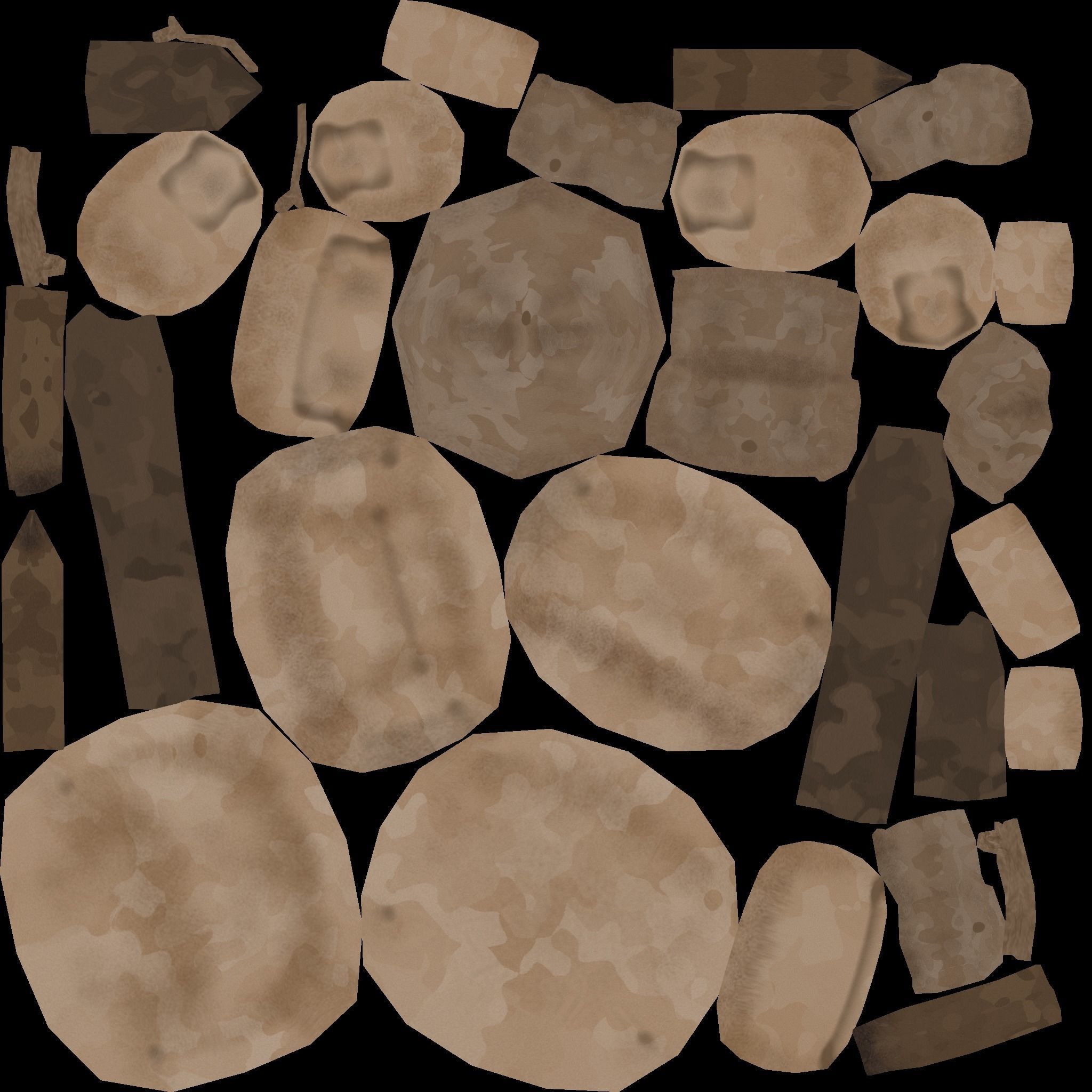 Desert Camouflage Backpack - Character Military Low-poly 3D model_13