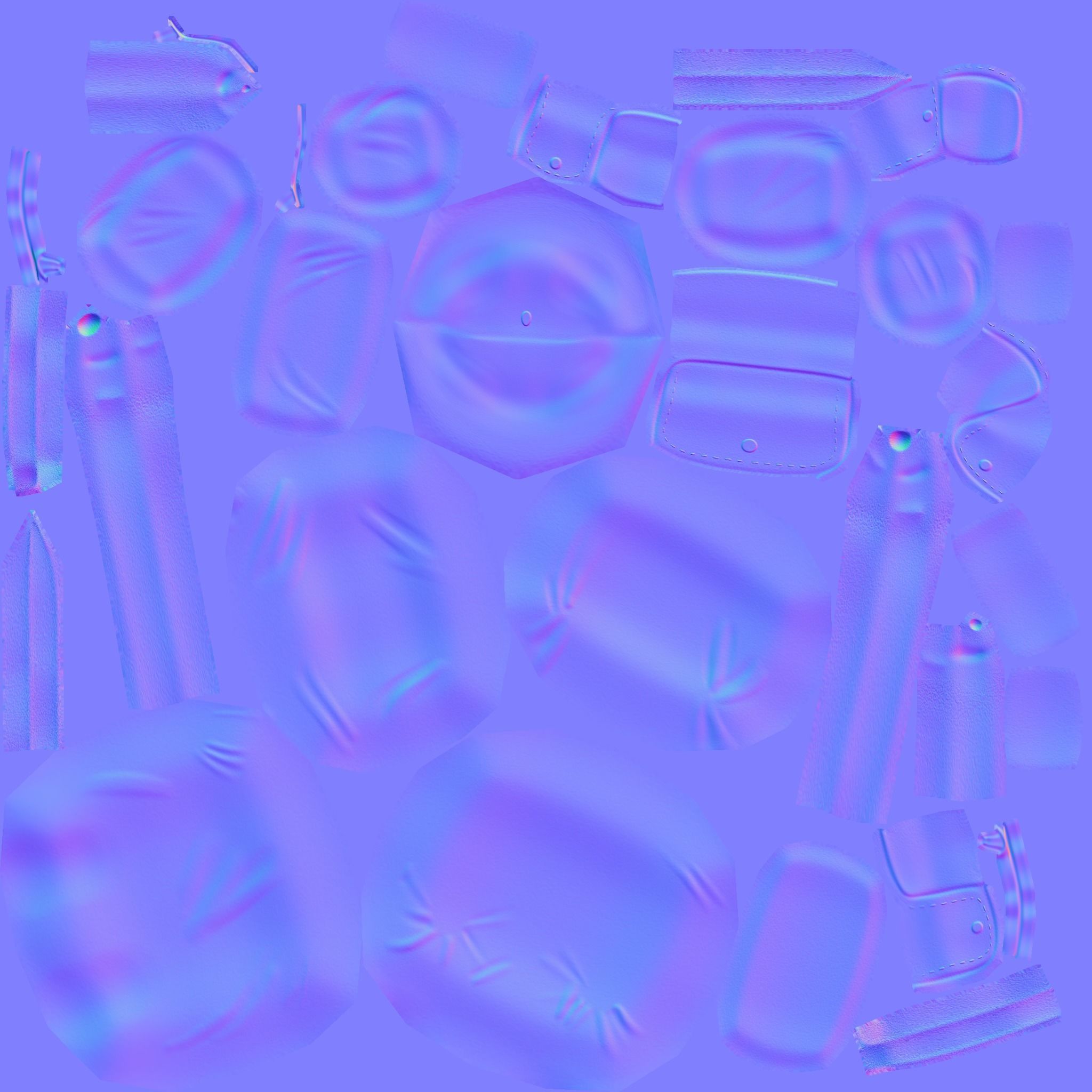 Desert Camouflage Backpack - Character Military Low-poly 3D model_18