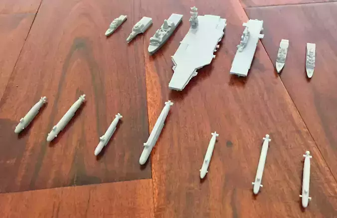 Modern US Warships 3D print model