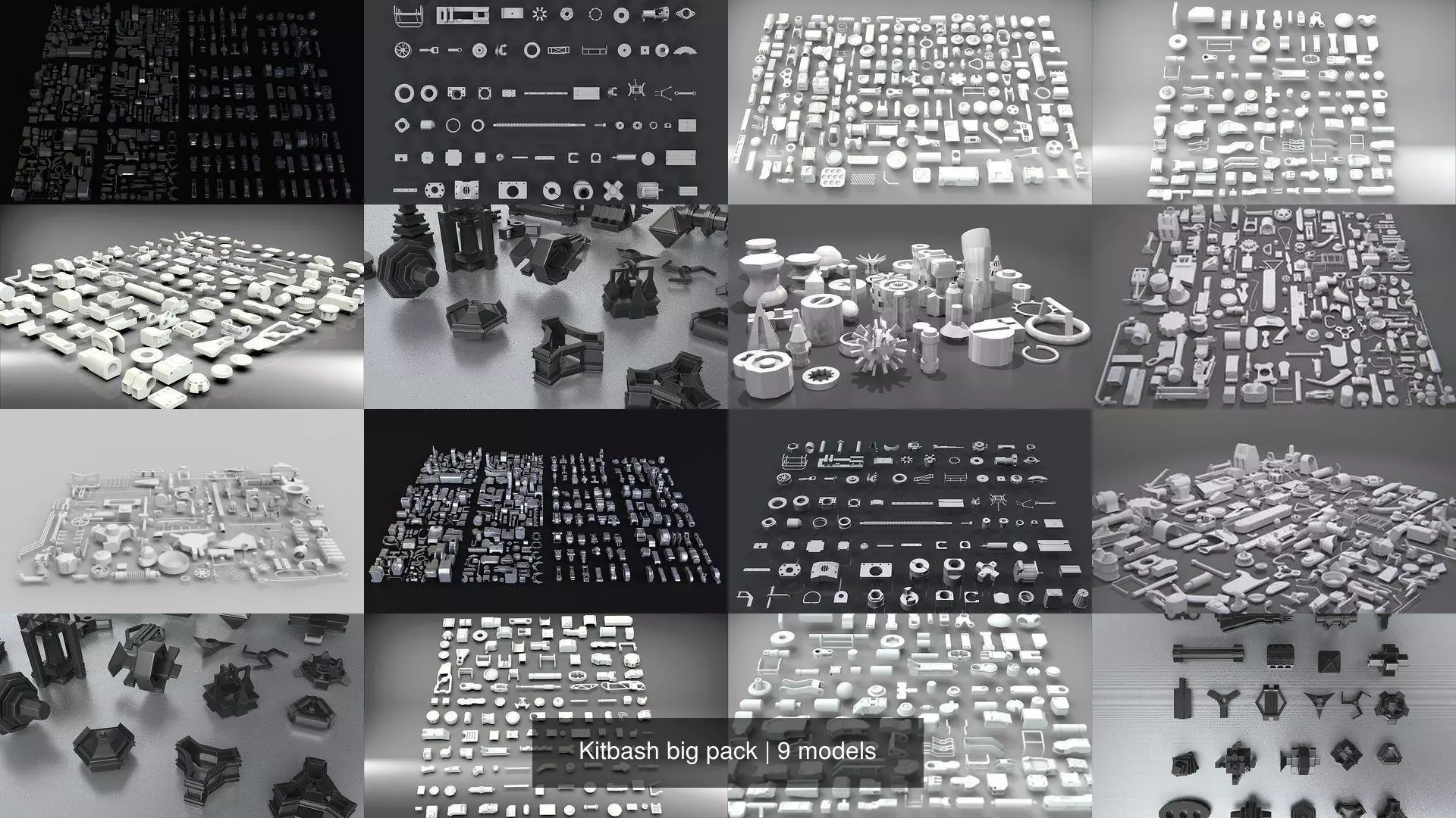 Kitbash big pack 3D Model Collection_0