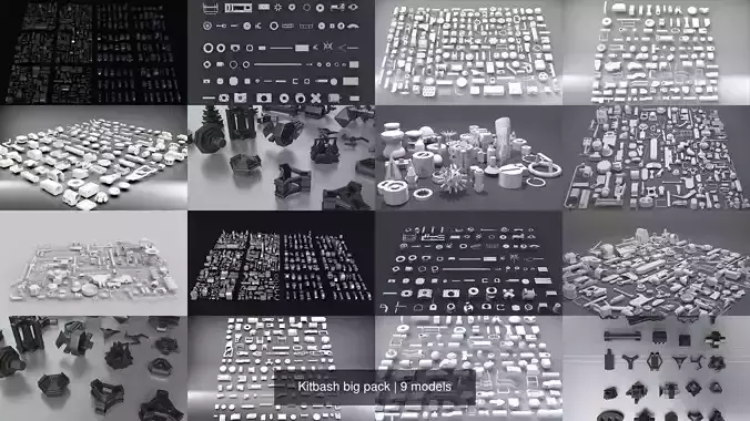 Kitbash big pack 3D Model Collection
