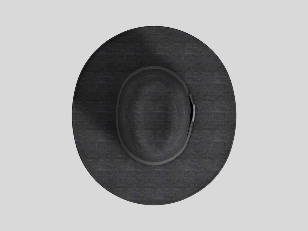 hat 2 fedora Low-poly 3D model_7