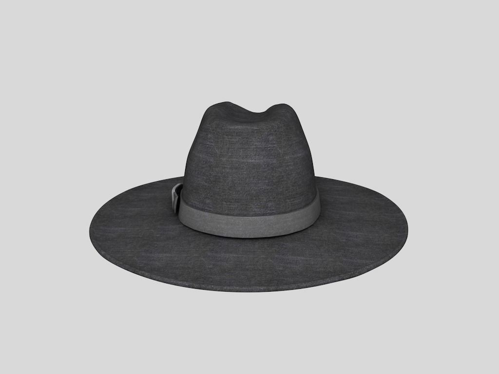hat 2 fedora Low-poly 3D model_4