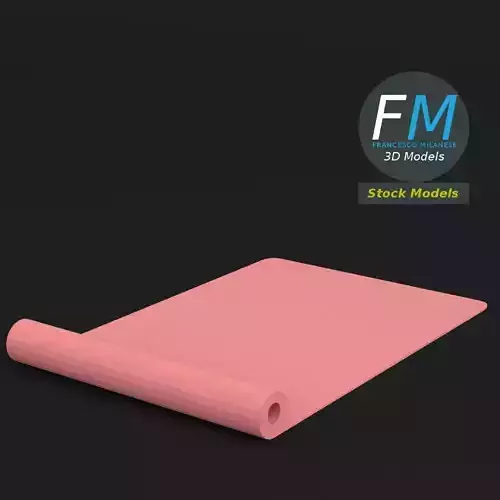 Half rolled yoga mat