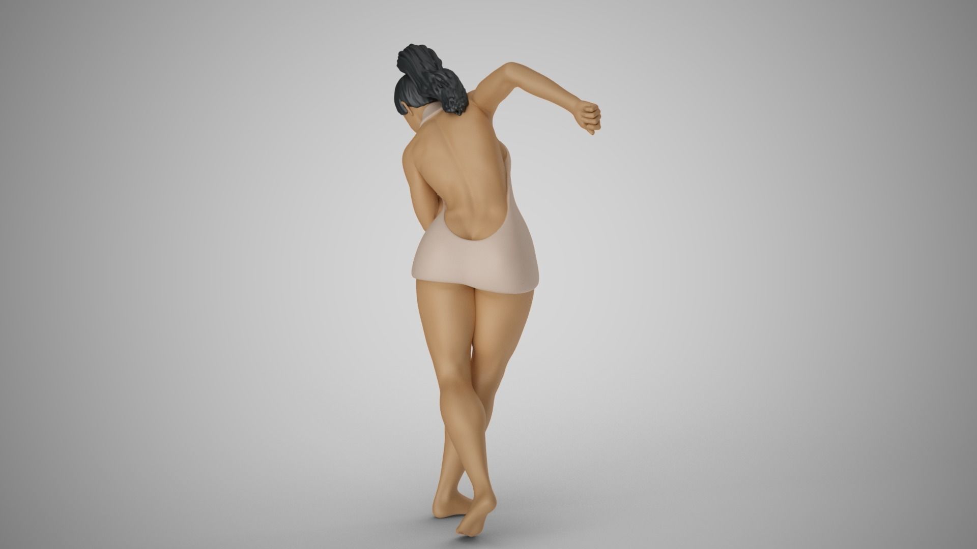 Woman Following the Rhythm 3D print model_6