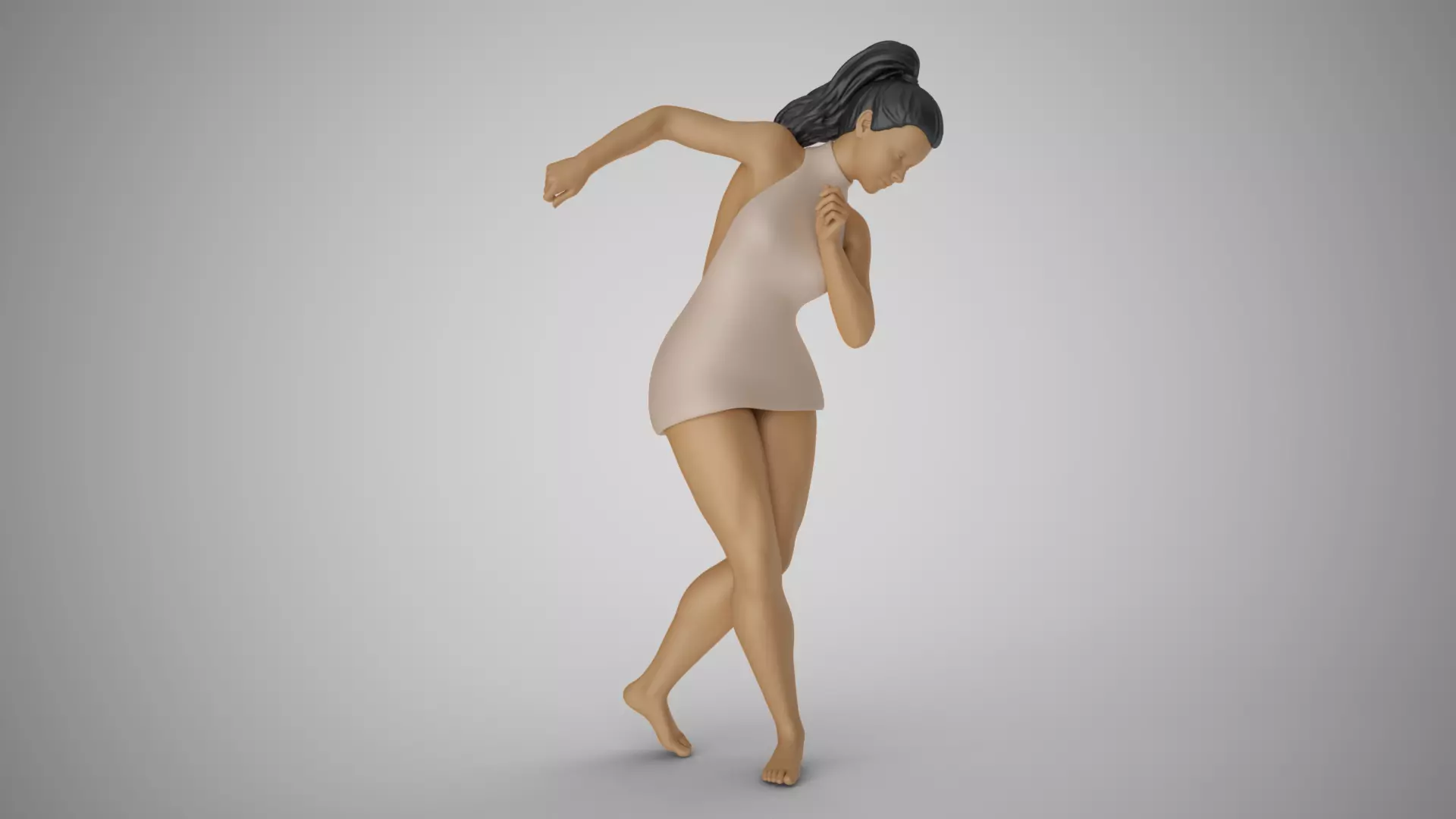 Woman Following the Rhythm 3D print model_0