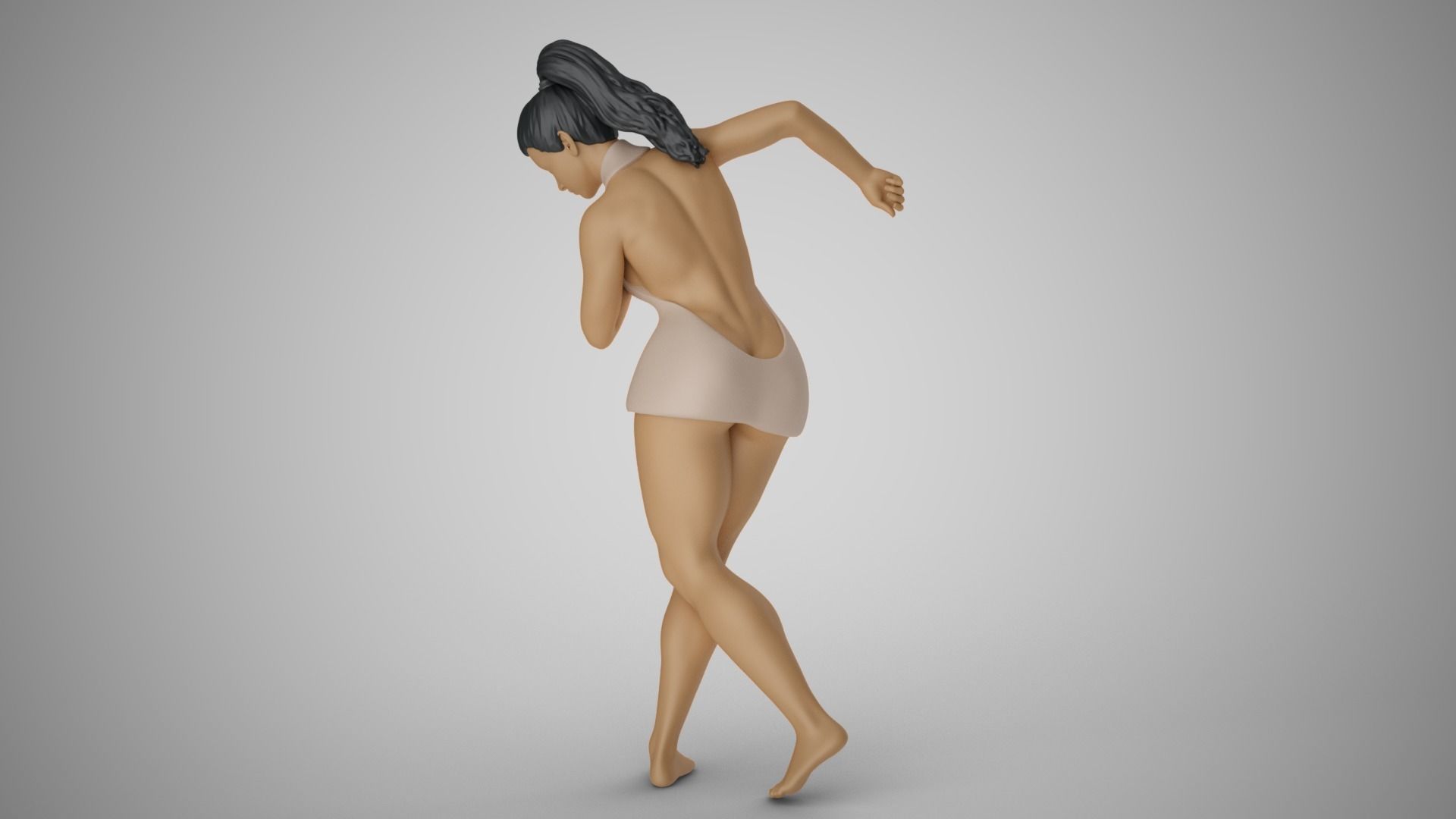 Woman Following the Rhythm 3D print model_7