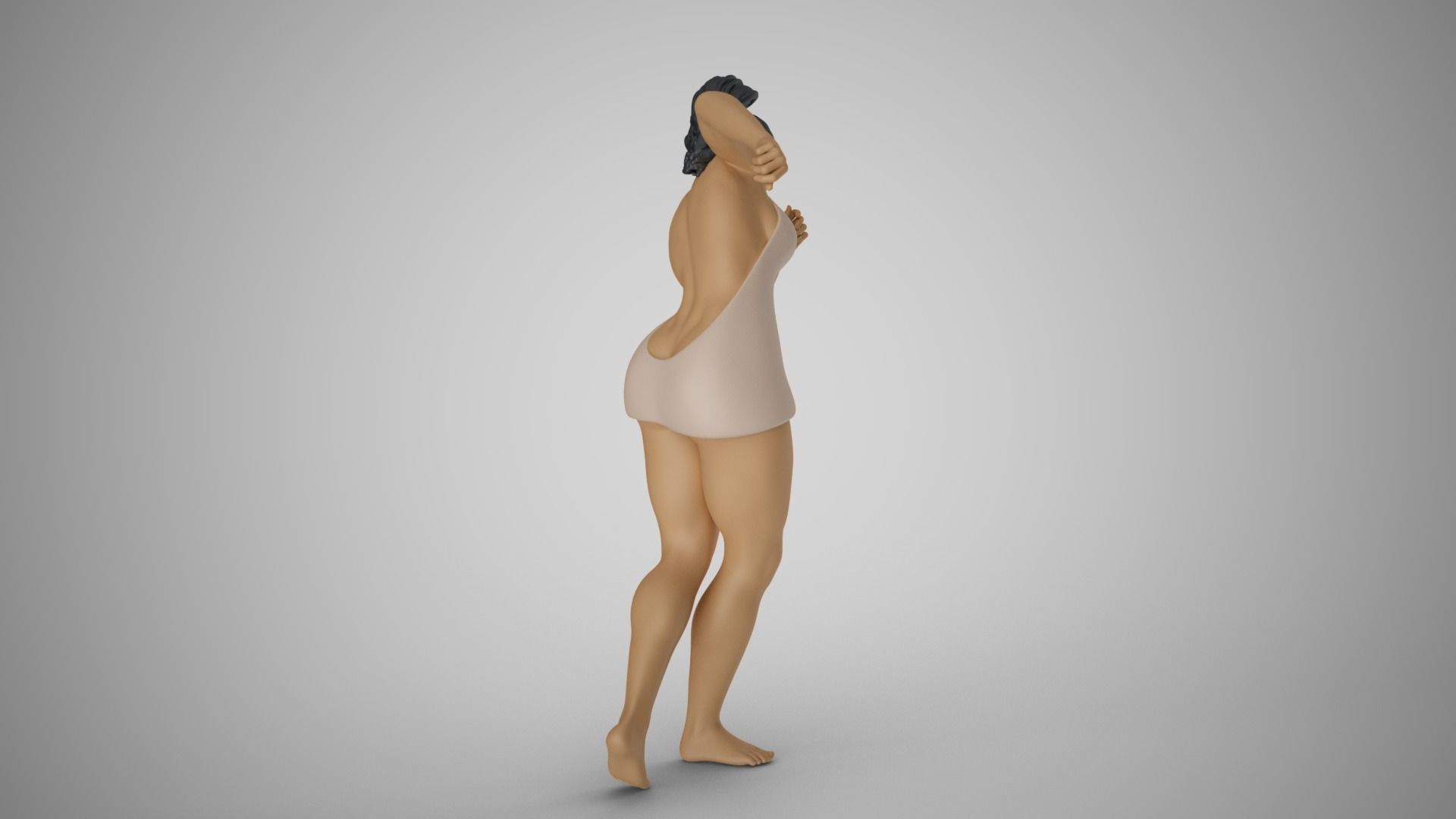 Woman Following the Rhythm 3D print model_5