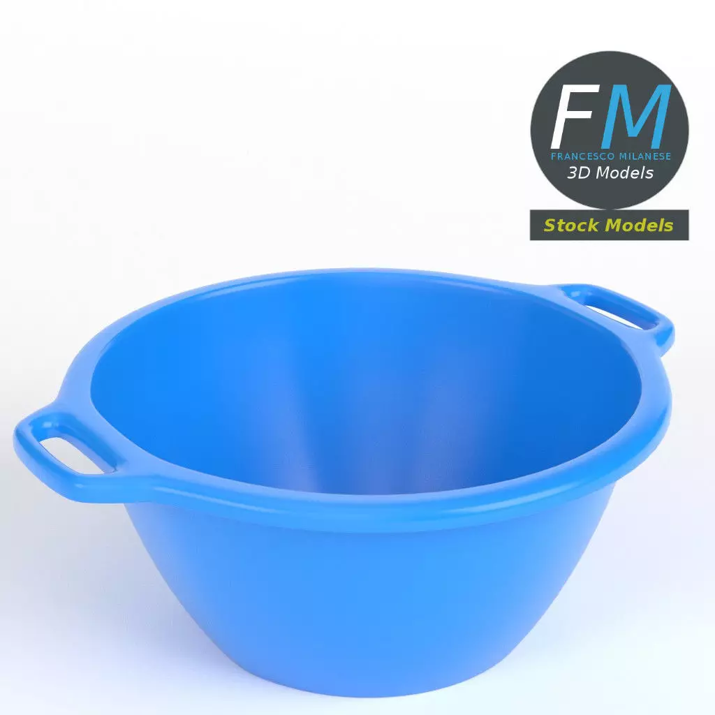 Plastic basin 3D model_0