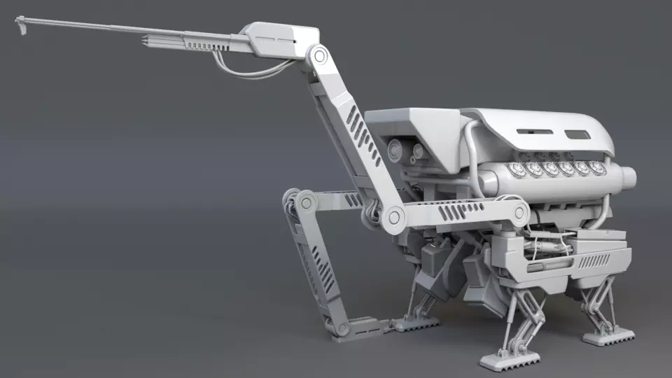 Work Drone - Low Poly Rigged - Textures Included Low-poly 3D model_0