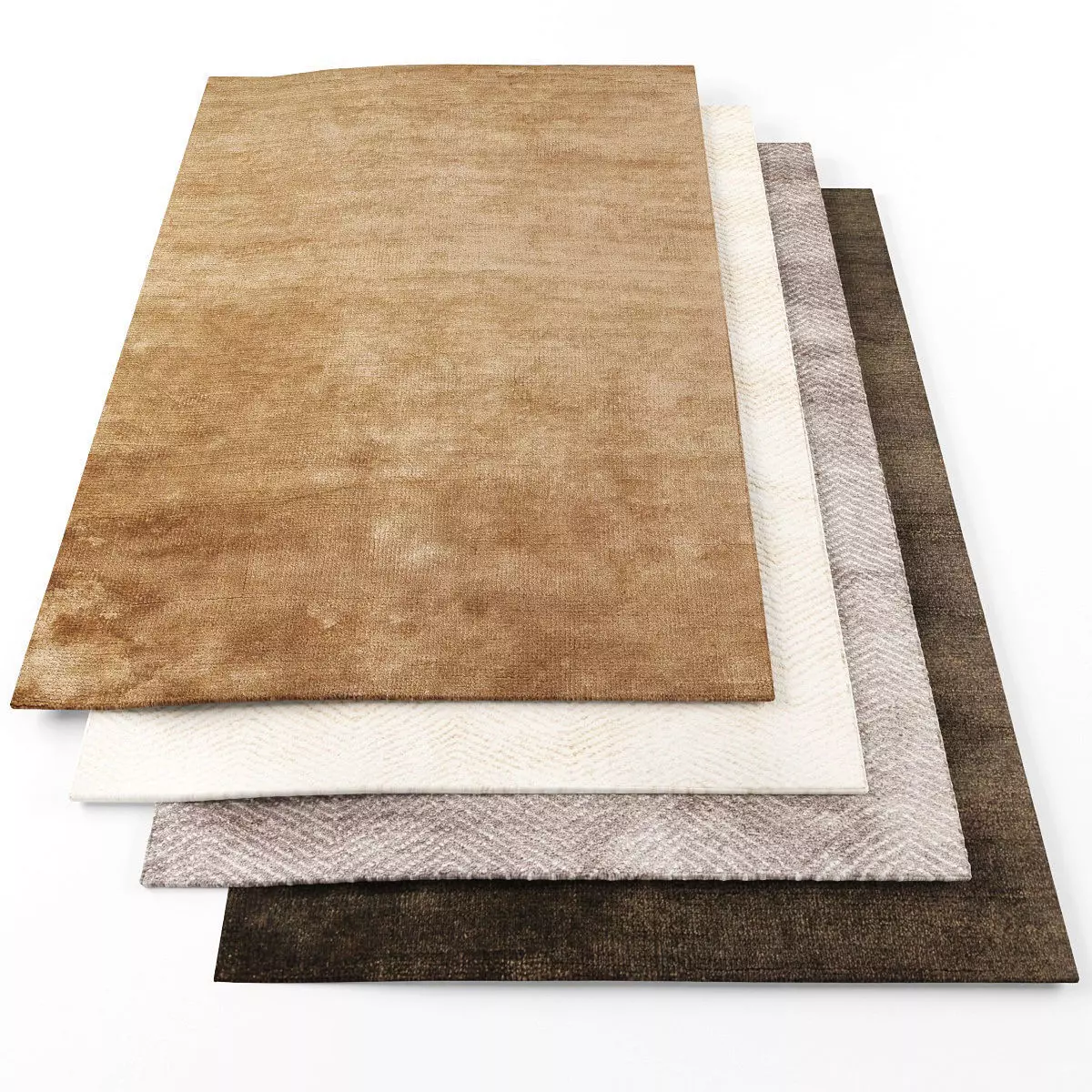 Rugs-929 set of three rugs Low-poly 3D model_0