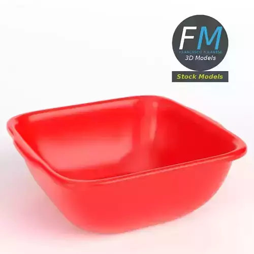 Square plastic basin
